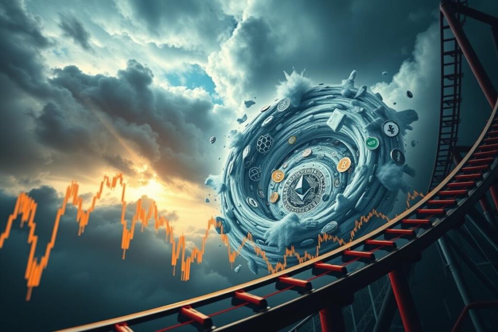 volatilidade no mercado de criptoativos